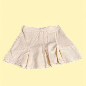 BDG Cream corduroy mini skirt with pleats #miniskirt size medium
